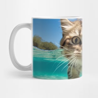 Cat Pet Animal Fun Playing Water Outdoor Mug